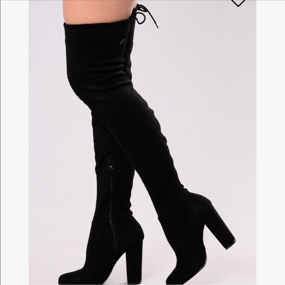 fashion nova thigh high boots review